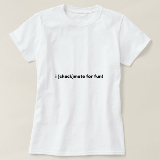 私はおもしろいをチェックする Tシャツ (デザイン正面)