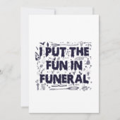 私はおもしろいを葬式ハロウィンおもしろいWiに不気味入れた 招待状 (正面)