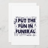 私はおもしろいを葬式ハロウィンおもしろいWiに不気味入れた 招待状 (正面/裏面)