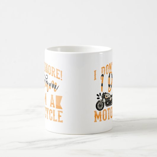 私はおもしろいオートバイのギフトだと思って夢を見ない コーヒーマグカップ (中央)