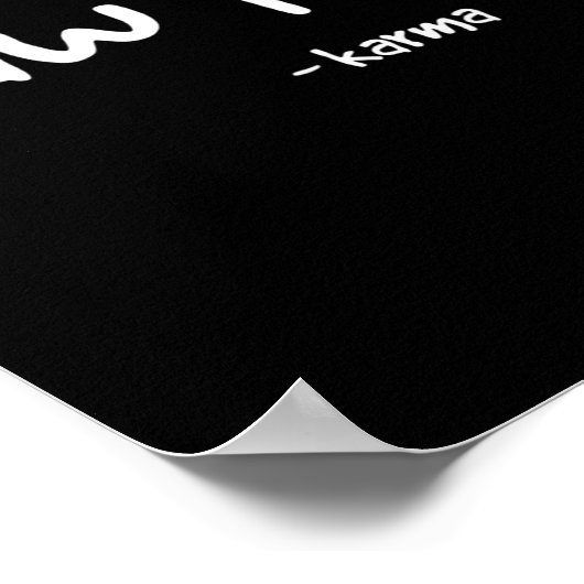 私はおもしろいカルマを見た。皮肉なジョーク家族ティー ポスター (角)