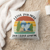 私はおもしろいキャンプが大好きより、あなたを愛している クッション (ブランケット)