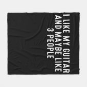 私はおもしろいギターが好きで、3人が好きかもしれない。 フリースブランケット (正面(横))