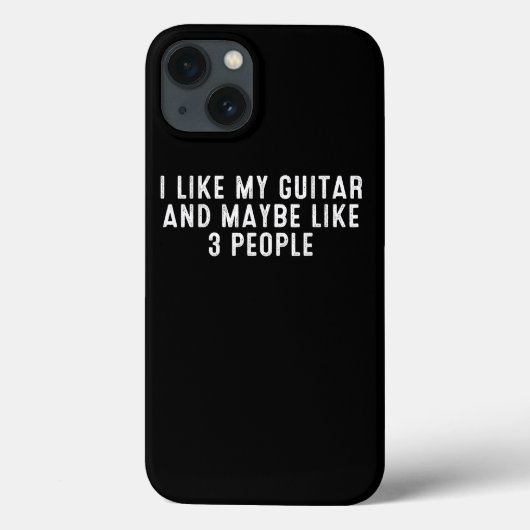私はおもしろいギターが好きで、3人が好きかもしれない。 Case-Mate iPhoneケース (裏面)