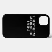 私はおもしろいギターが好きで、3人が好きかもしれない。 Case-Mate iPhoneケース (裏面 (横))