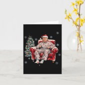 私はおもしろいクリスマスのトランプの家にユーモアのある帰る カード (黄色い花)