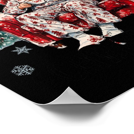 私はおもしろいクリスマスのトランプの家にユーモアのある帰る ポスター (角)