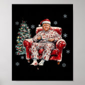 私はおもしろいクリスマスのトランプの家にユーモアのある帰る ポスター (正面)