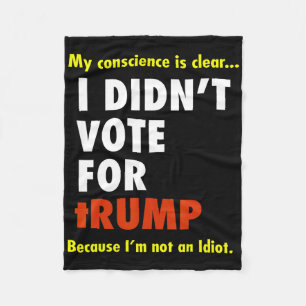 私はおもしろいトランプTシャツに投票しなかった フリースブランケット