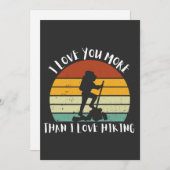 私はおもしろいハイキングが好きより、あなたを愛している シーズンカード (正面/裏面)
