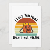 私はおもしろいハイキングが好きより、あなたを愛している シーズンカード (正面/裏面)