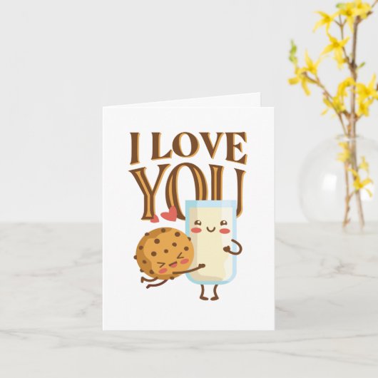 私はおもしろいバレンタインのカードが大好き カード (黄色い花)