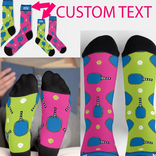 私はおもしろいピックボールが大好き ソックス