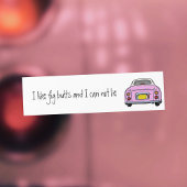 私はおもしろいピンクのフィガロ車のバンパーステッカーが好き バンパーステッカー