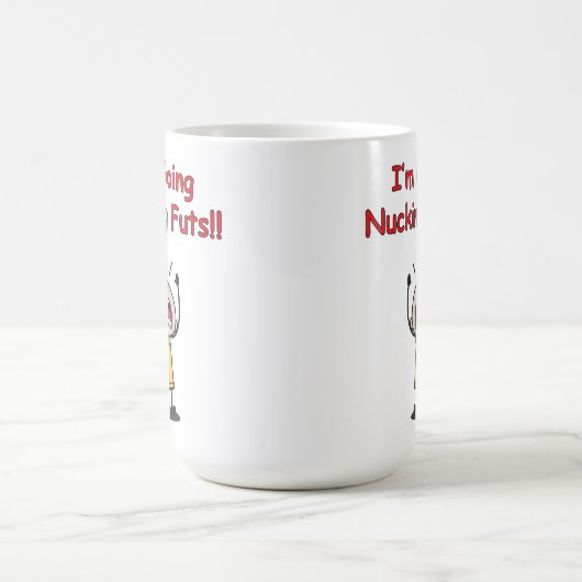 私はおもしろいフッツマグを鳴らす行く コーヒーマグカップ (中央)