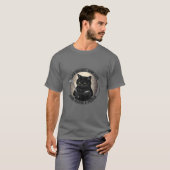 私はおもしろいホッケーと猫が好きで、3人くらいかな Tシャツ (正面フル)