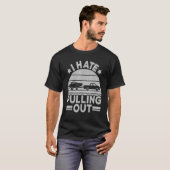 私はおもしろいボートレトロボートキャプタイを引き出すのが嫌い Tシャツ (正面フル)