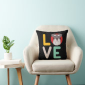 私はおもしろいミニチュアシュナウザーIハート犬愛好家が大好き クッション (椅子)