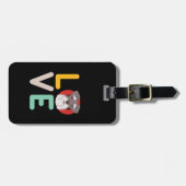 私はおもしろいミニチュアシュナウザーIハート犬愛好家が大好き ラゲッジタグ (正面横)