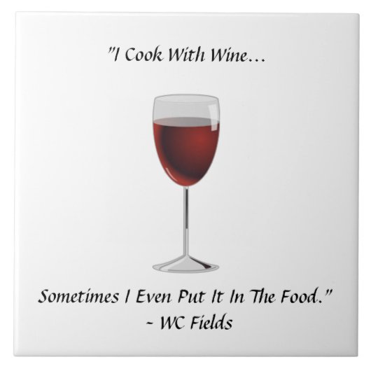 私はおもしろいワインで調理師も食引用文に入れる タイル (正面)