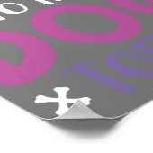 私はおもしろい今日は犬と話しかけている ポスター (角)