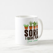 私はおもしろい今週末忙しは植物を持っていてごめんなさい コーヒーマグカップ (正面右)