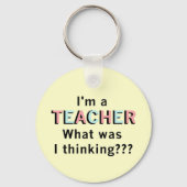 私はおもしろい先生Tシャツとギフトだ キーホルダー (正面)
