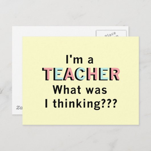 私はおもしろい先生Tシャツとギフトだ ポストカード (正面/裏面)