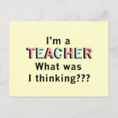 私はおもしろい先生Tシャツとギフトだ ポストカード (正面)