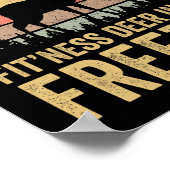 私はおもしろい冷凍庫でフィットネスフィットネス鹿に夢中だ ポスター (角)