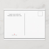 私はおもしろい君のバレンタイン葉書が嫌いだ インビテーションポストカード (裏面)