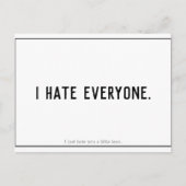 私はおもしろい君のバレンタイン葉書が嫌いだ インビテーションポストカード (正面)