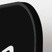 私はおもしろい大きなディルの文字の名カスタム前だ ピックルボールラケット (左詳細)