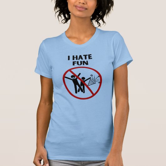 私はおもしろい嫌い Tシャツ (正面)