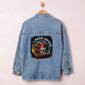 私はおもしろい宇宙宇宙飛行士銀河系が必要 デニムジャケット (ハンガー)