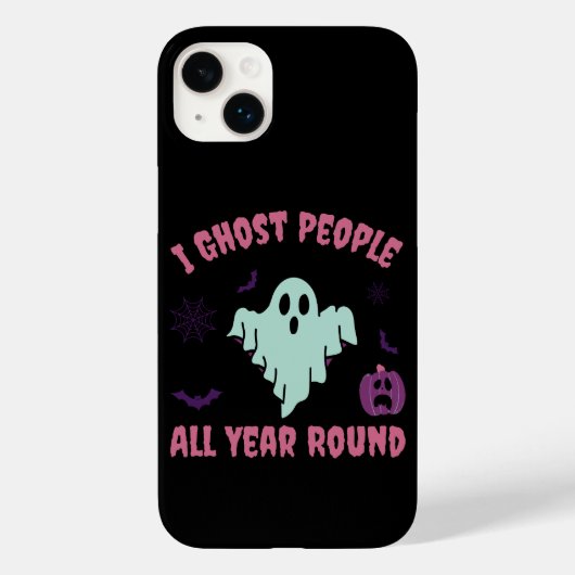 私はおもしろい幽霊の人々は一年中ハロウィーン Case-Mate iPhoneケース (裏面)