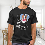 私はおもしろい彼女の犬の愛愛愛愛愛愛愛愛愛愛愛愛愛ペット写真 Tシャツ<br><div class="desc">本当は誰が好きなの？彼女か犬か！この与えおもしろい犬の恋人のシャツと一緒にのこのバレンタインのボーイフレンドに完璧な贈り物！犬の愛人、犬の母と犬のパパ!私は私のガールフレンドを愛する上のおもしろいひねり、このシャツの引用文"私は私のガールフレンドの犬を愛する…あなたの犬の写真でパーソナライズお気に入りのする。COPYRIGHT © 2020 Judy Burrows,  Black Dog Art - All Rights Reserved.私はおもしろいガールフレンド犬の恋人ペット写真Tシャツ大好き</div>