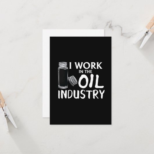 私はおもしろい必須油業界で働いている カード (正面/裏面インサイチュ)