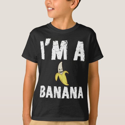 私はおもしろい怖いバナナだ Tシャツ (正面)