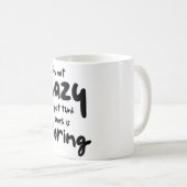 私はおもしろい怠惰ではない コーヒーマグカップ (正面右)