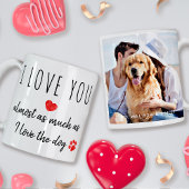 私はおもしろい愛する犬のバレンタインデーカスタムの写真 コーヒーマグカップ