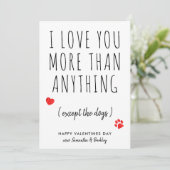 私はおもしろい愛する犬の恋人ハッピーバレンタイン日 シーズンカード (スタンド正面)