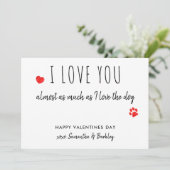 私はおもしろい愛する犬の恋人ハッピーバレンタイン日 シーズンカード (スタンド正面)