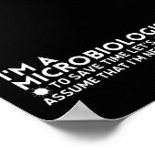 私はおもしろい時間をかけて微生物学救者だ ポスター (角)