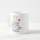 私はおもしろい普通の3モルモットだった コーヒーマグカップ (正面左)