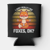 私はおもしろい本当にキツネOkが好き 缶クーラー (正面)