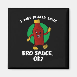 私はおもしろい本当にBbqソースOk漫画Babが大好き マグネット