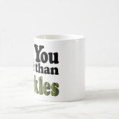 私はおもしろい漬物より愛してかわいい コーヒーマグカップ (中央)