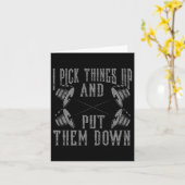 私はおもしろい物事を拾うギフトボディビルに置く カード (黄色い花)