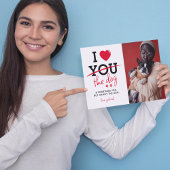 私はおもしろい犬のバレンタインが大好き シーズンカード